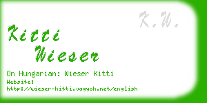 kitti wieser business card